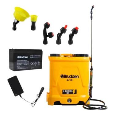Imagem de Pulverizador Elétrico Costal Brudden Bateria Ss-12b 12litros Laranja -