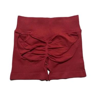 Imagem de Shorts De Yoga Femininos De Cintura Alta Para Fitness E Treino, Com Ef