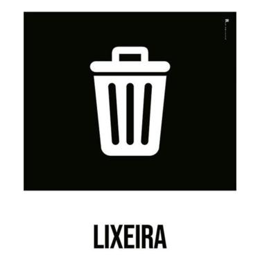 Imagem de Kit 3 Placas Desenho - Lixeira