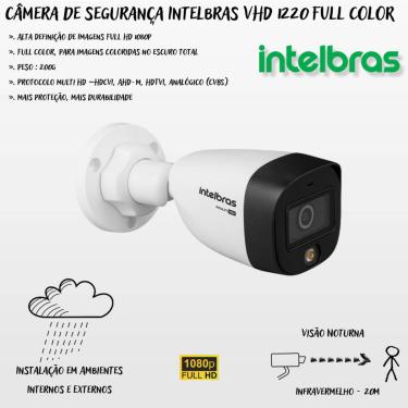 Imagem de Kit 4 Câmeras Intelbras 2 cam 1220D 2 cam 1220B full color Dvr Intelbras Mhdx 3004-C Canais