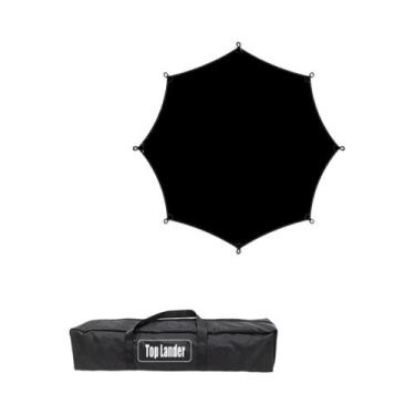 Imagem de Lona Octogonal Grande Preta Impermeável 5.1x5.1m Para Acampamento Ao A