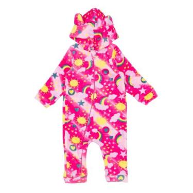 Imagem de Macacão Pelúcia Fleece Bebe Infantil Zíper Quentinho P/ Frio - AG Indu