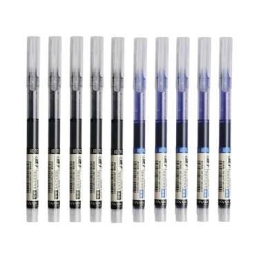 Imagem de Canetas De Gel Líquido Retas De 0,5mm Em 10 Cores, 10 Unidades, Secage