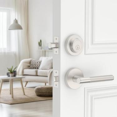 Imagem de Conjunto de fechadura de porta frontal Amerdeco Double Cylinder Deadbo