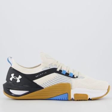 Imagem de Tênis Under Armour Tribase Cross 2 SE Off-White e Azul Claro, 39