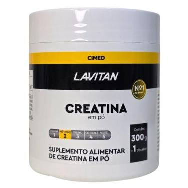 Imagem de Creatina em Pó Suplemento Alimentar Lavitan Cimed 300g + 1 dosador