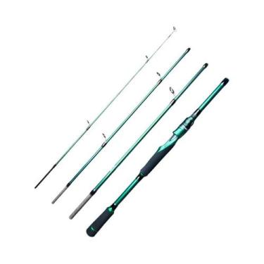 Imagem de Vara De Pesca UltraLeve Em Fibra De Carbono 1.8m 2.1m 4 Seções Com Cab