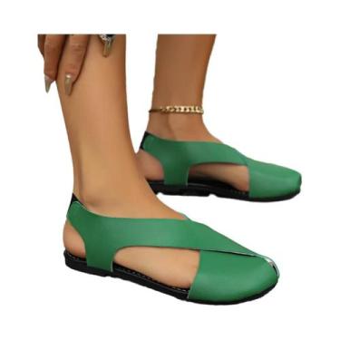 Imagem de Sandálias Femininas Retrô De Verão Com Sola Macia, Casuais, Peep Toe, 