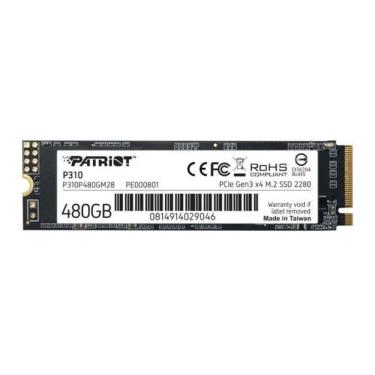 Imagem de Ssd M.2 Nvme 480gb Patriot P310, Leitura: 1700mb/s E Gravação: 1500mb/s