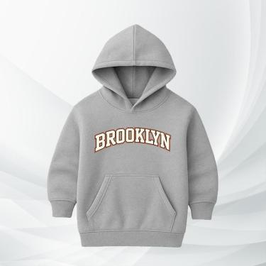 Imagem de Blusa de Moletom Infantil Brooklyn com Capuz Flanelada Moleton Conforto Premium Estilo Streetwear-Unissex
