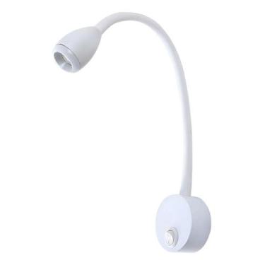 Imagem de Arandela Flexível Led 3w Branca Cabeceira Cama Para Leitura - Congratu