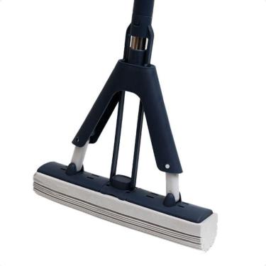 Imagem de Mop Esponja Slim com Sistema de Prensa Multiuso em Aço Inox PVA PP com Refil Azul Bravalumi