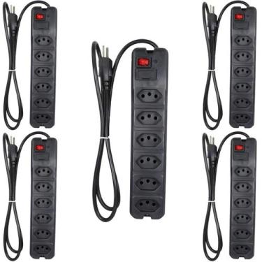 Imagem de Promoção 5 Filtro Linha Biv 6 Tomadas Extensão Multicraft