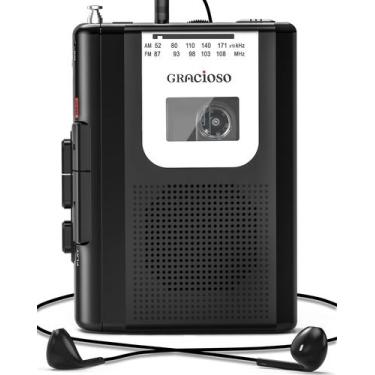 Imagem de Reproductor de Casetes Portátil con Radio AM/FM y Grabadora - Gracioso