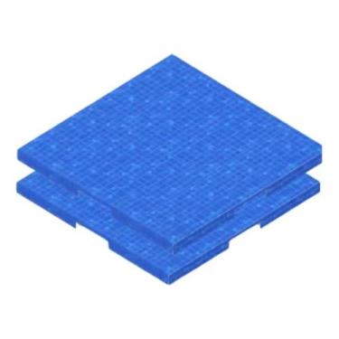 Imagem de Kit 02 Placas Magneticas Azul para Blocos de Montar Infantil Educativo