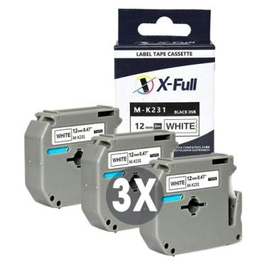 Imagem de Kit 3x Fita para Rotulador Eletrônico Compatível com MK231 MK-231 X-Fu