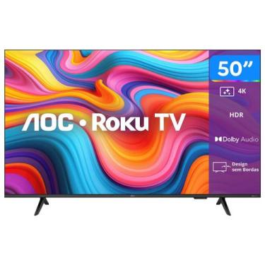 Imagem de Smart TV 50U7066/78G DLED 50 4K Wi-fi Roku TV AOC, 50"