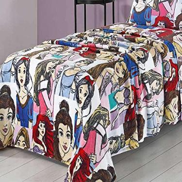 Imagem de Manta Infantil Solteiro 1,50m X 2,20m Personagens Da Disney - Princesas Teens