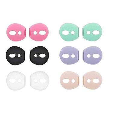 Imagem de Capa JNSA compatível com AirPods Tips Ear Skins AirPods Compatível com AirPods 2/AirPods 1/EarPods, ultrafina, antiderrapante, fones de ouvido, AirPods, pontas de ouvido, 6 pares, 6 cores