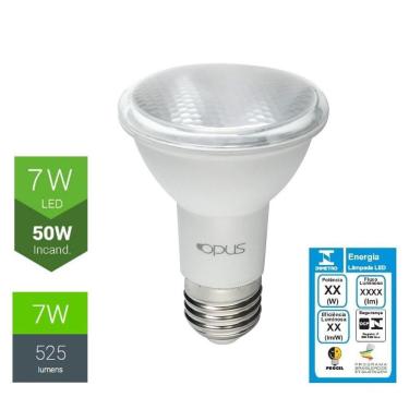 Imagem de Lâmpada PAR20 LED 7W 24° 4000K IP65 Bivolt - Opus