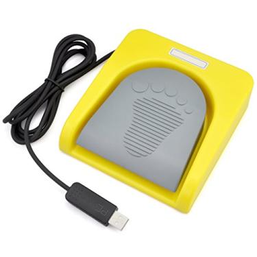 Imagem de iKKEGOL Teclado de computador personalizado de controle de interruptor de pé único USB Pedal de ação HID Amarelo