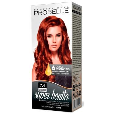 Imagem de Tintura Probelle Super Bonita Louro Médio Acobreado 7.4 50g