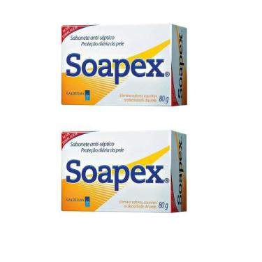Imagem de Kit Com 2 Sabonetes  Soapex Elimina Odores E Coceira 80G - Galderma