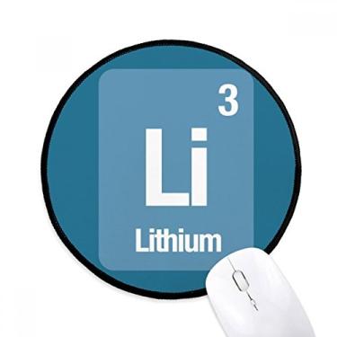 Imagem de DIYthinker Tapete de mouse Li Lithium Chemical Element Science Desktop Office Tapete redondo para computador
