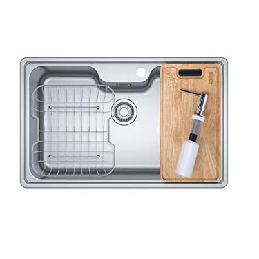 Imagem de CUBA FRANKE BELL PARA COZINHA GOURMET DE AÇO INOX BCX 610-81 810x510mm C/ACESSORIOS