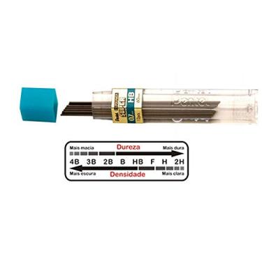 Imagem de Grafite Hi-Polymer Super 0,7 mm Tubo C/12 Minas Pentel 3B