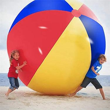 Imagem de DIE Bola Inflável Gigante Multicolorida, 32/40/47/60/79 Polegadas, Bolas De Praia Tamanho Jumbo Infláveis, Painel Inflável, Bolas De Praia Para Crianças, Bola De Praia Gigante Para Festa Na Piscina