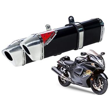 Imagem de Escape/Ponteira Coyote TRS Tri-Oval Alumínio PAR - Hayabusa GSX-R 1300 ano 2009 até 2017 - Preto/Cromado