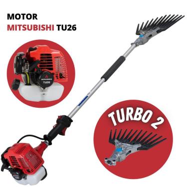 Imagem de Derriçadeira Lateral Nakashi com Motor Mitsubishi TU26 á Gasolina Haste Curta 1100mm e...