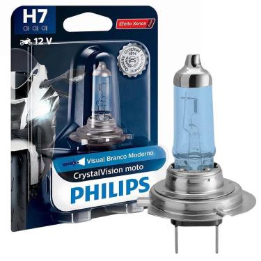 Imagem de Lâmpada Farol Moto Cristalvision H7 12v 55w Philips