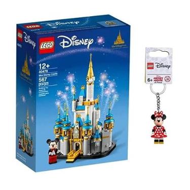 Imagem de Lego Disney 50th Anniversary Mini Disney Castle Building Kit + Minnie Mouse Keychain Gift Set (Mini Disney Castle + Minnie Keychain)