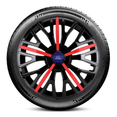 Imagem de Calota 4510 Ford Aro 14 Preta Vermelha Triton Escolha carro