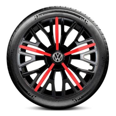 Imagem de Calota 4510 Volkswagen Aro 14 Pret Verm Triton Escolha carro