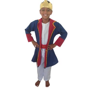 Imagem de Fantasia Pequeno Príncipe Lord Completa Infantil Menino Festa De Aniversário Carnaval Cosplay Rei Realeza Luxo