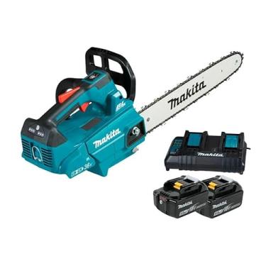Imagem de Motosserra a Bateria 12" 36v (18v+18v) c/ 2 Baterias 5AH BL1850B + Carregador Duplo DC18SH Bivolt Makita DUC306ZC
