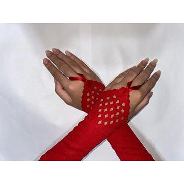 Imagem de Genérico Luva Festa Infantil Princesas Bela Sofia Aurora Vermelho