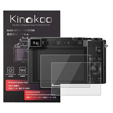 Imagem de kinokoo Película de vidro temperado para Panasonic LUMIX ZS100 TZ100 TZ110 Película transparente Panasonic ZS100/TZ100/TZ110 sem bolhas/antiarranhões (pacote com 2)