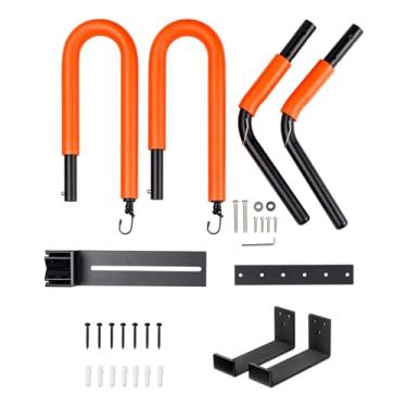 Imagem de CIADAZ Rack de prancha de surf para scooter/ciclomotor, suporte de prancha de surf de alumínio leve para esportes ao ar livre Suporte para montagem em motocicleta Conjunto de rack para prancha de surf