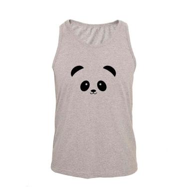 Imagem de Regata Masculina Algodão Panda 2 Estampada Verão Moderna
