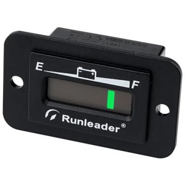 Imagem de Runleader Monitor de nível de bateria de LED, volt.48V, display de carga e descarga - adequado apenas para bateria de chumbo-ácido, funciona em taco de golfe, carro, garfo esquerdo, esfregão, trailer,