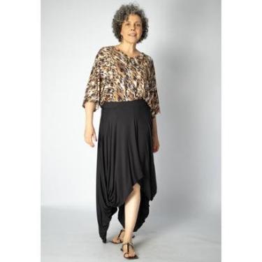 Imagem de Saia Longa Malha Nó Hippie Chic Preta - Único-Feminino