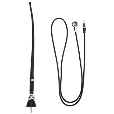 Imagem de Antena de Rádio de Carro, Antena Estéreo de Carro de Alta Resistência de 36cm ABS Preto Resistente Ao Calor Resistente Ao Calor FM AM Sinal Aéreo Universal para Automóveis