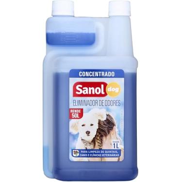 Imagem de Sanol Dog Eliminador De Odores Para Cães E Gatos Concentrado 1 Litro Azul