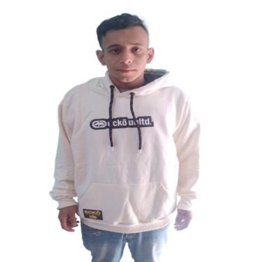 Imagem de Moletom Ecko Unltd Canguru Masculino Branca Off White-Masculino