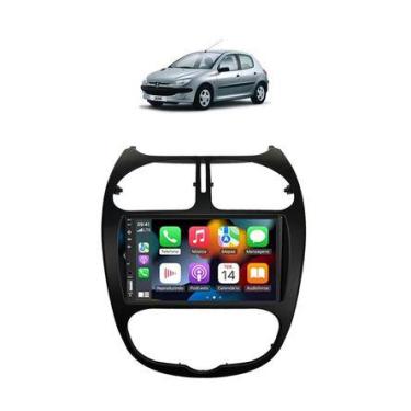 Imagem de Kit Multimidia Peugeot 206 7 Pol Carplay AndroidAuto Bt Radio USB SD -