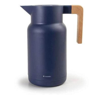 Imagem de Garrafa Térmica de Café 1 Litro Wood Fashion Azul Termopro - Tupperwar